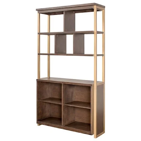 Display Bookcase with 4 Fixed Shelves